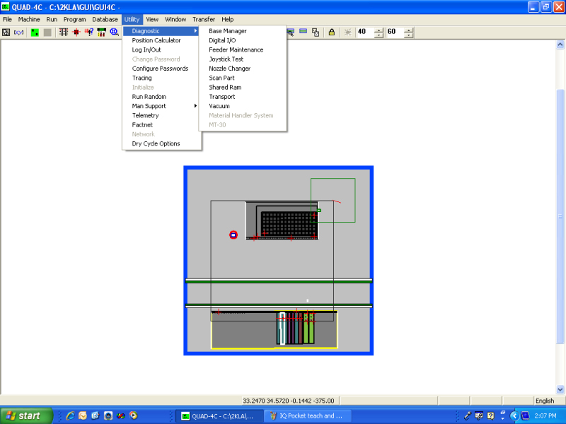 Diagnostic menu